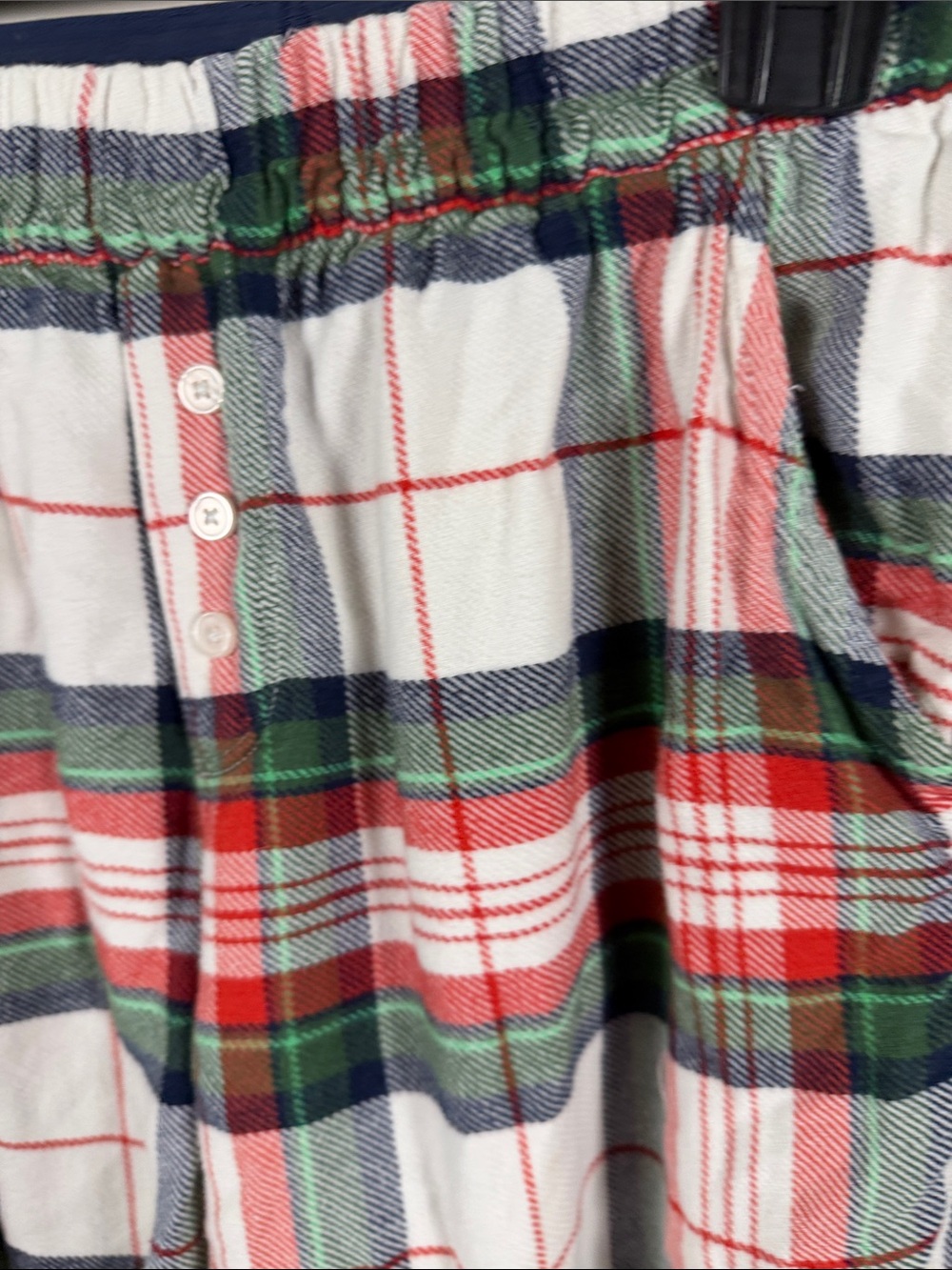 Aerie Plaid Flannel Lounge Pants in Red, Green & White XS Short - Picture 3 of 6